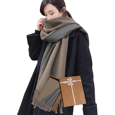 Amazon | [Euyqs] レディース ビンテージ ストール 大判 厚手 マフラー